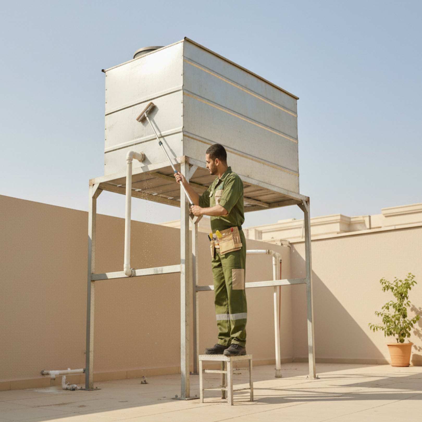 تنظيف خزان علوي